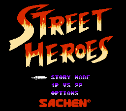 Street Heroes (Homebrew) — Title screen